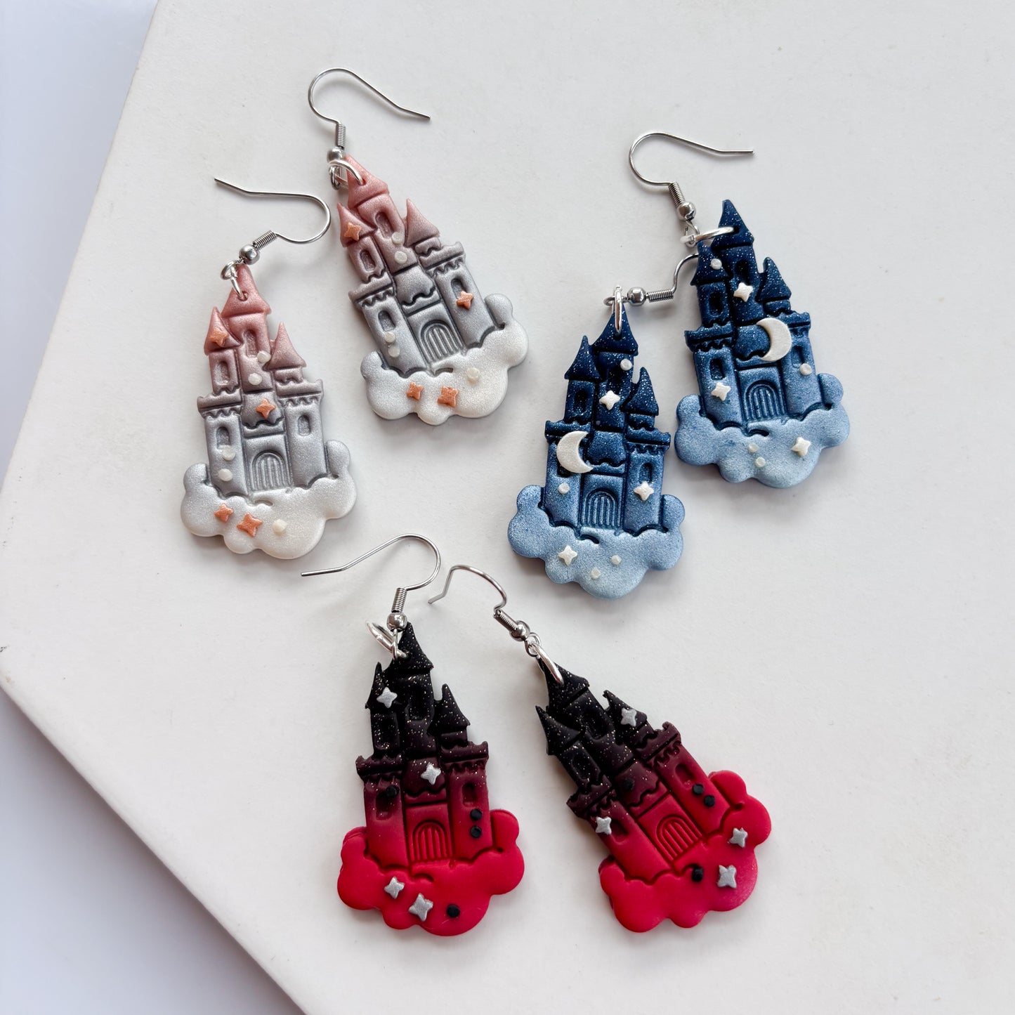 BLUE CASTLE IN THE CLOUD EARRINGS