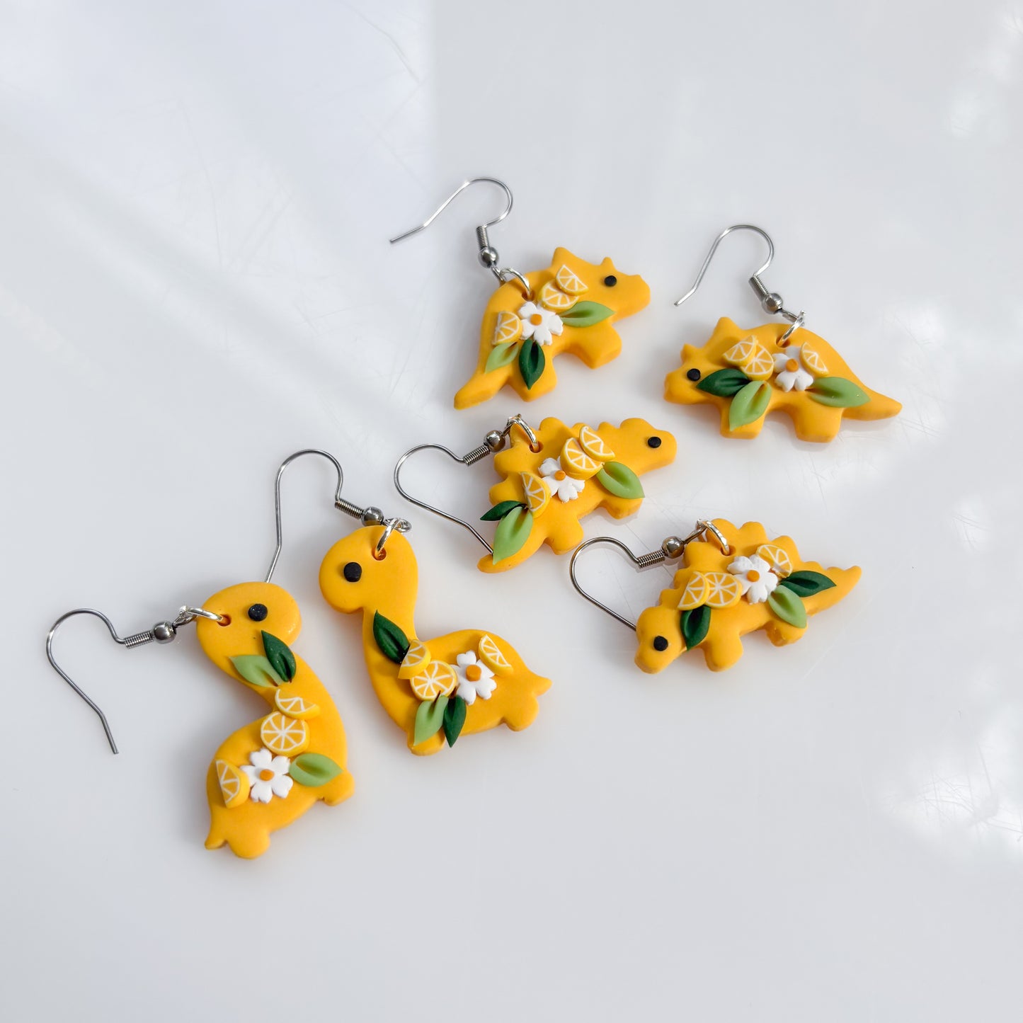 LEMON DINO EARRINGS (BRONTO)