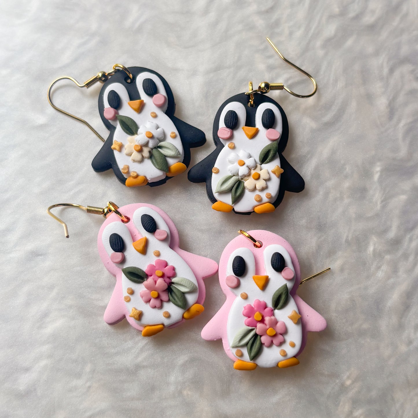 PINK PENGUIN EARRINGS