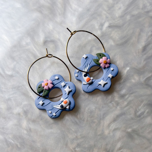 KOI POND CIRCLE HOOP EARRINGS