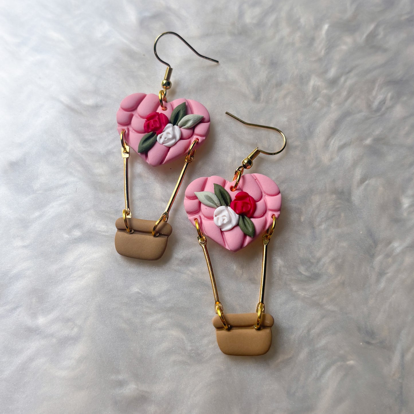 HEART HOT AIR BALLOON EARRINGS