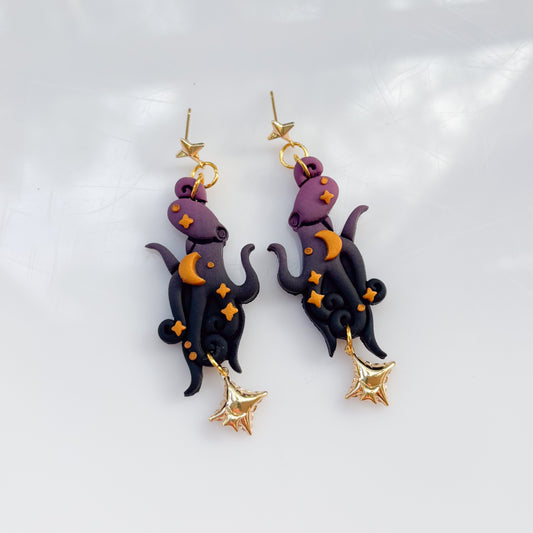 MAUVE OMBRE CELESTIAL OCTOPUS EARRINGS