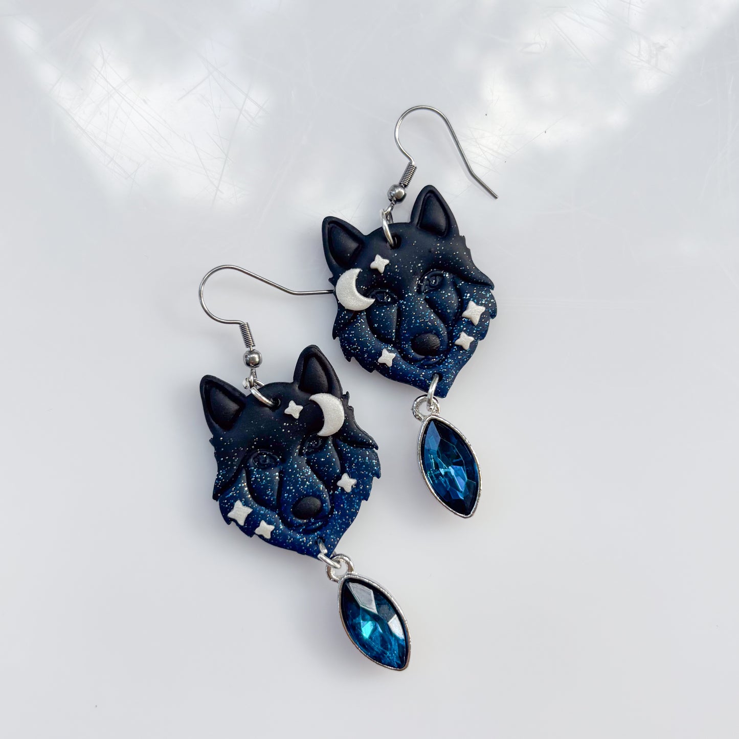 BLUE WOLF EARRINGS