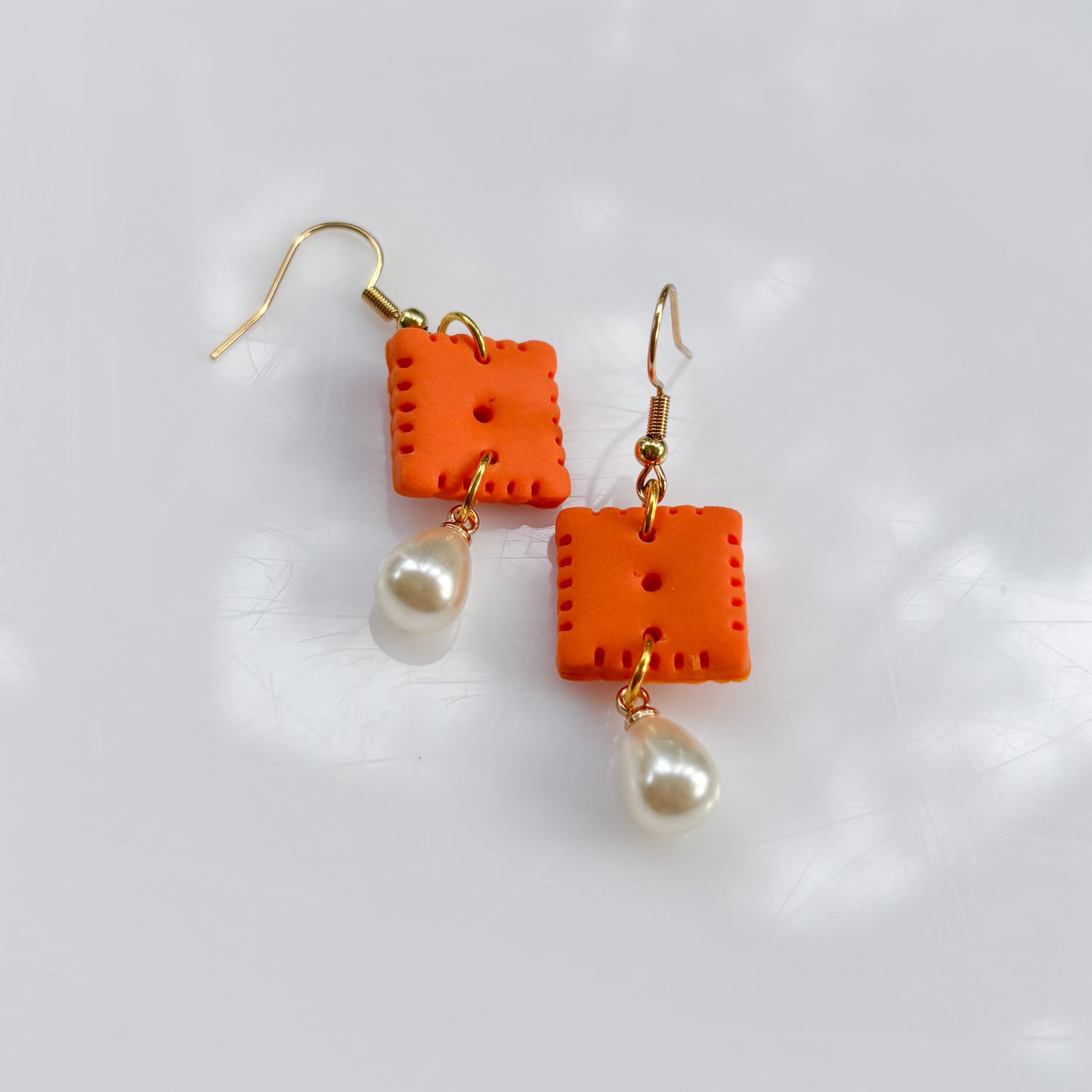 CHEESE CRACKER EARRINGS
