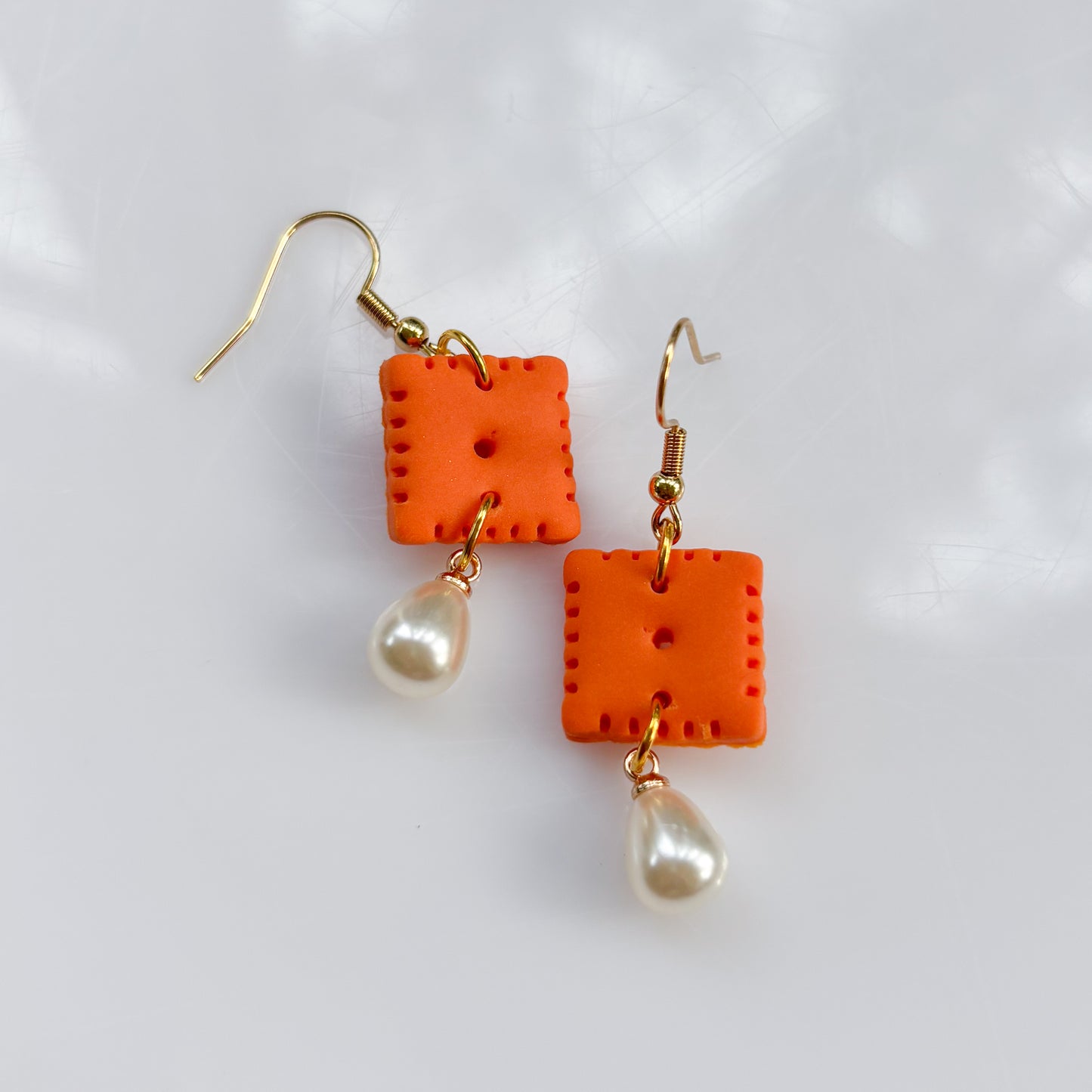 CHEESE CRACKER EARRINGS