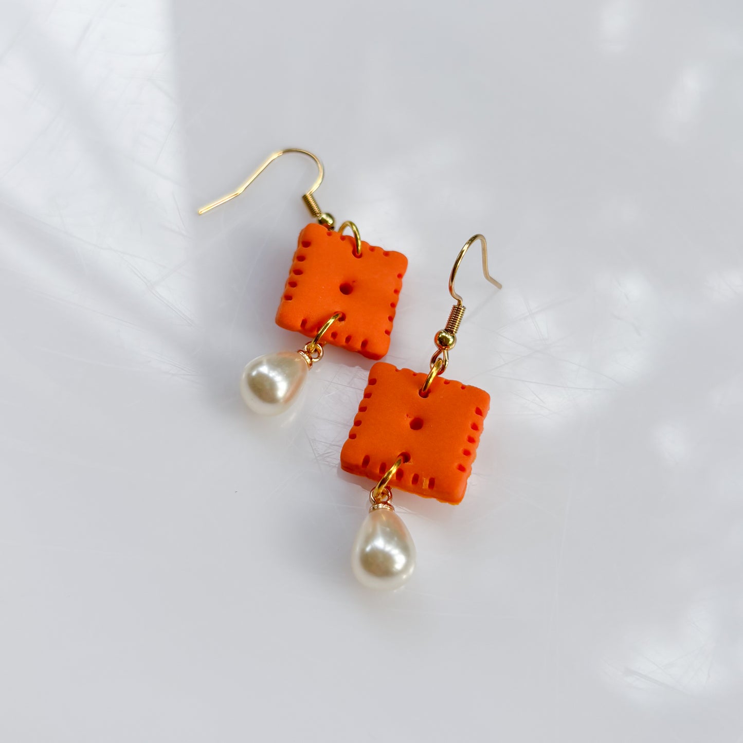 CHEESE CRACKER EARRINGS