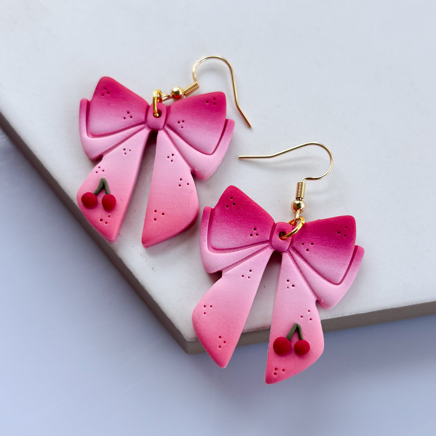 CHERRY BOW EARRINGS