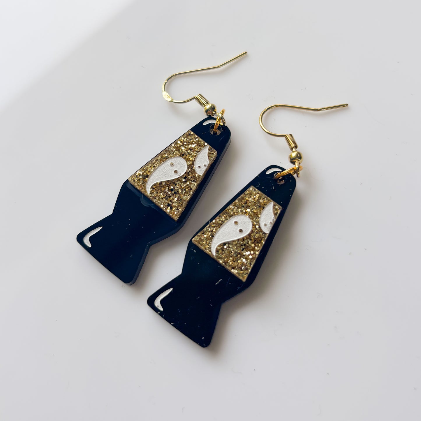 GHOST LAVA LAMP ACRYLIC EARRINGS