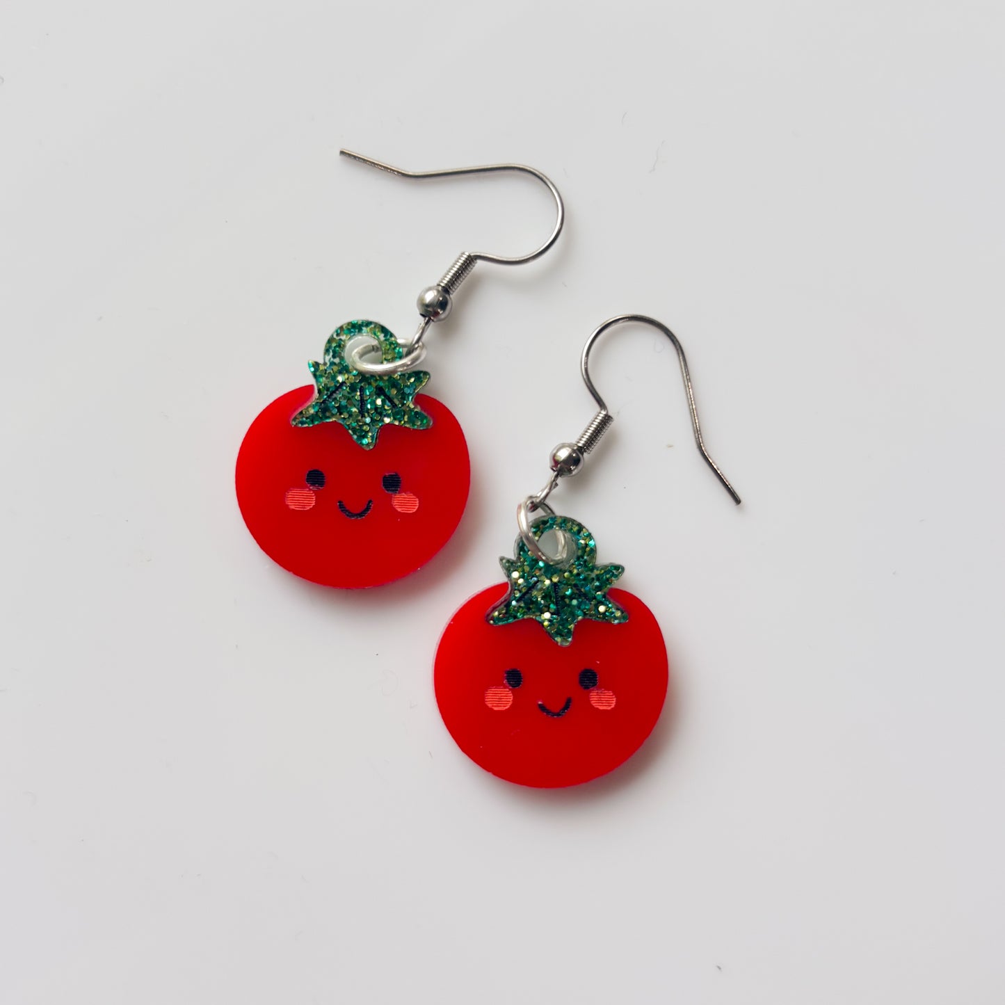 TOMATO ACRYLIC EARRINGS