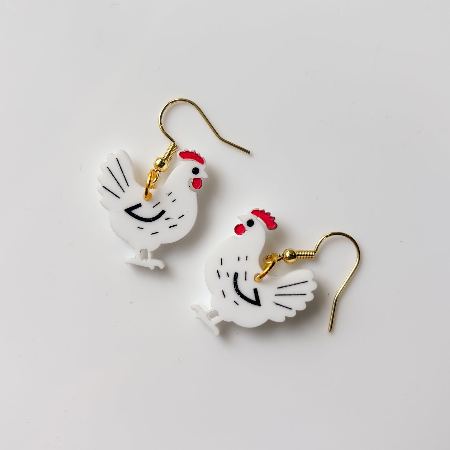 CHICKEN ACRYLIC EARRINGS