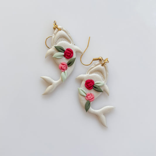 ROSE GARDEN SHARK EARRINGS