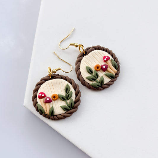 IVORY HOBBIT DOOR EARRINGS