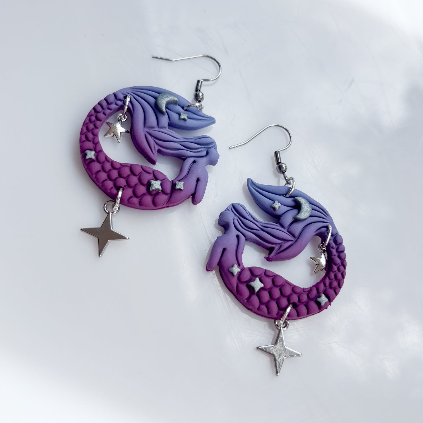 PURPLE MERMAID EARRINGS