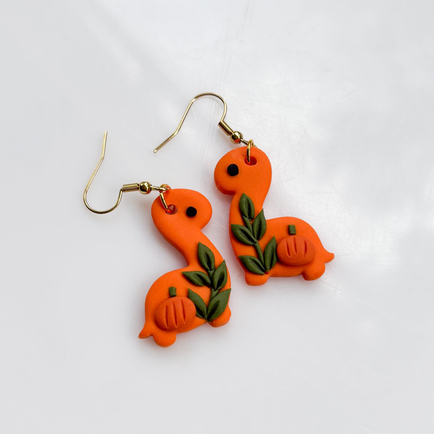 PUMPKIN DINO EARRINGS
