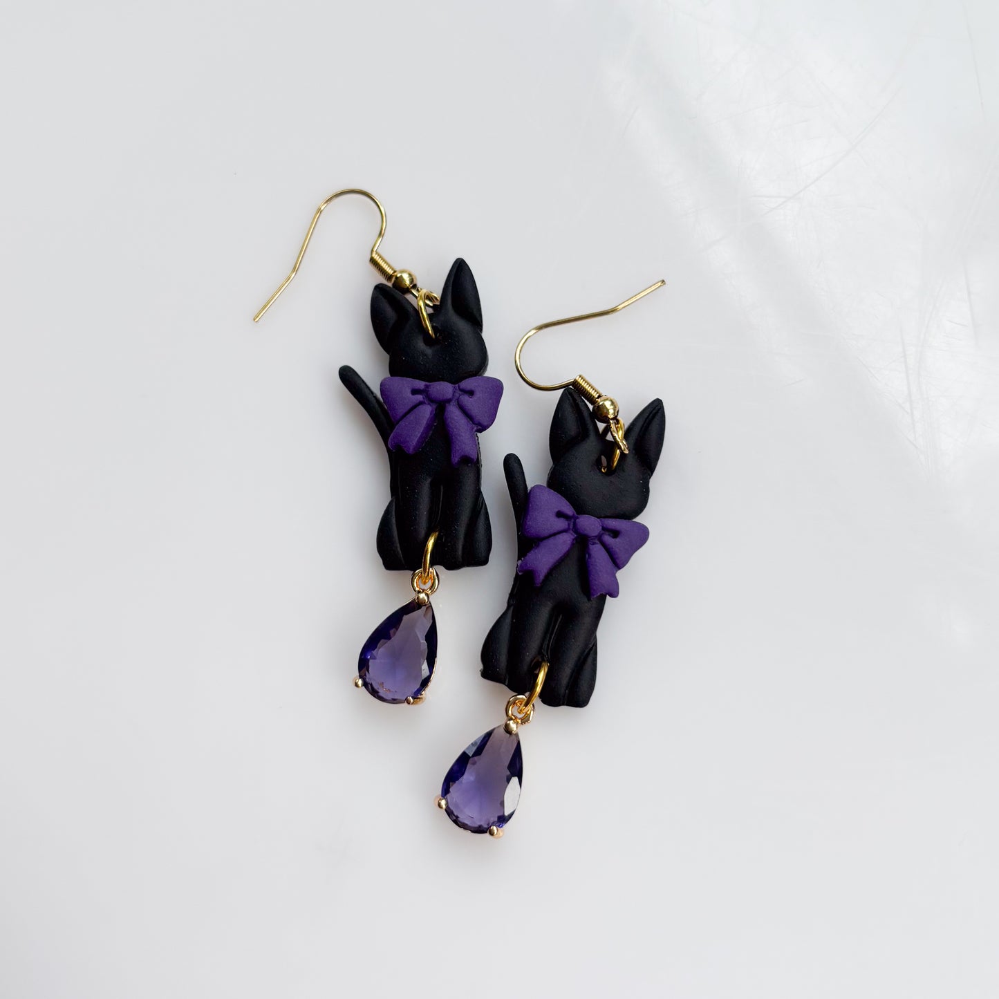 PURPLE KIKI CAT EARRINGS
