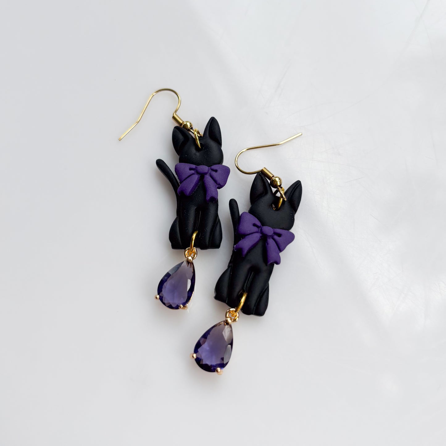 PURPLE KIKI CAT EARRINGS