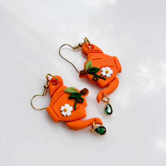 PUMPKIN TEAPOT EARRINGS