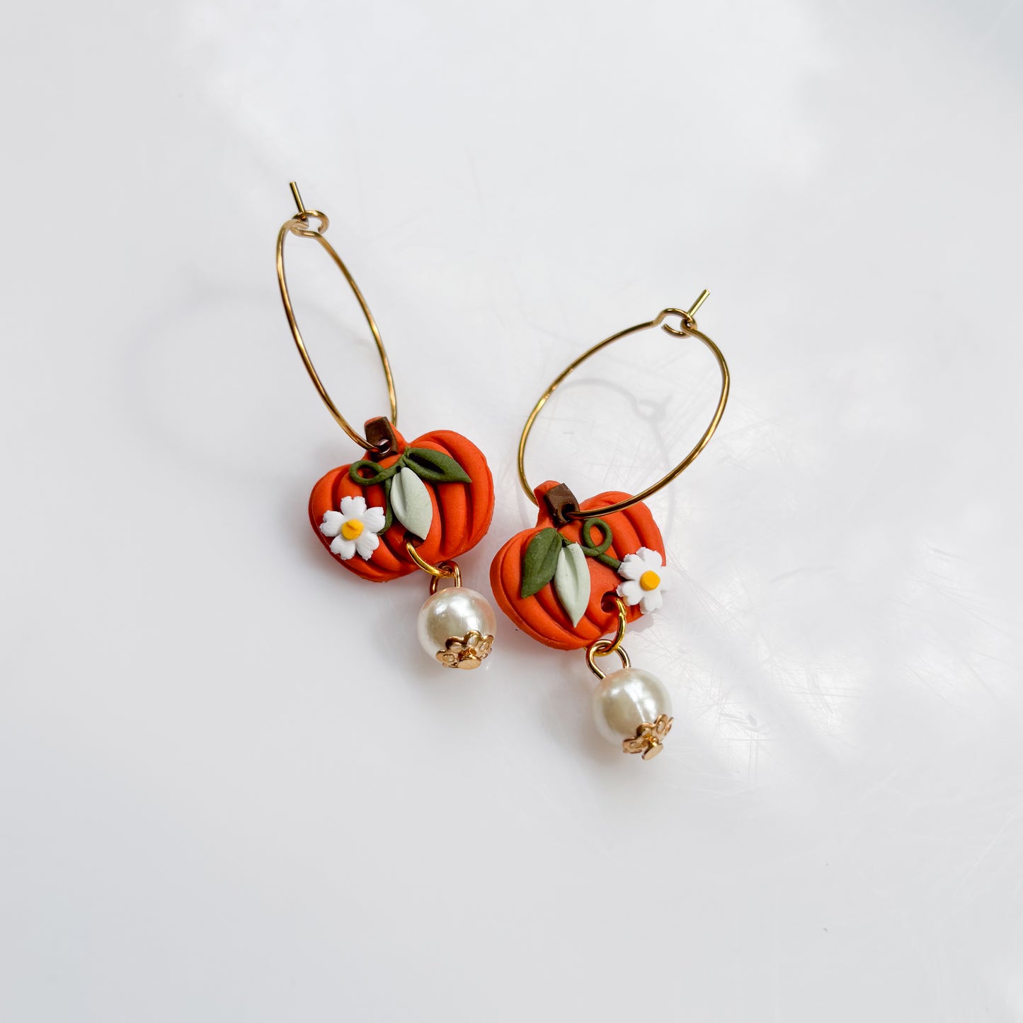 PUMPKIN HOOP EARRINGS