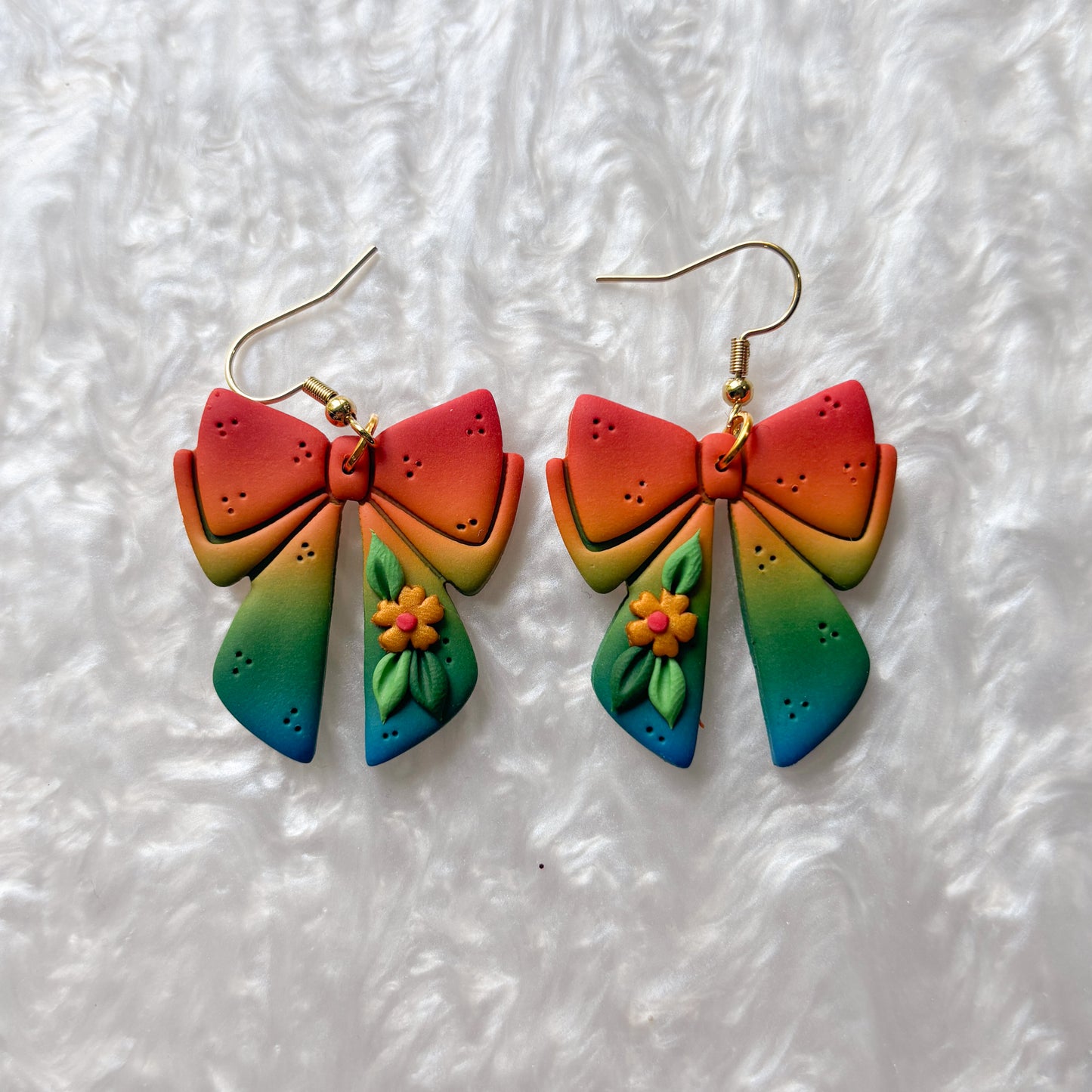 RAINBOW BOW EARRINGS