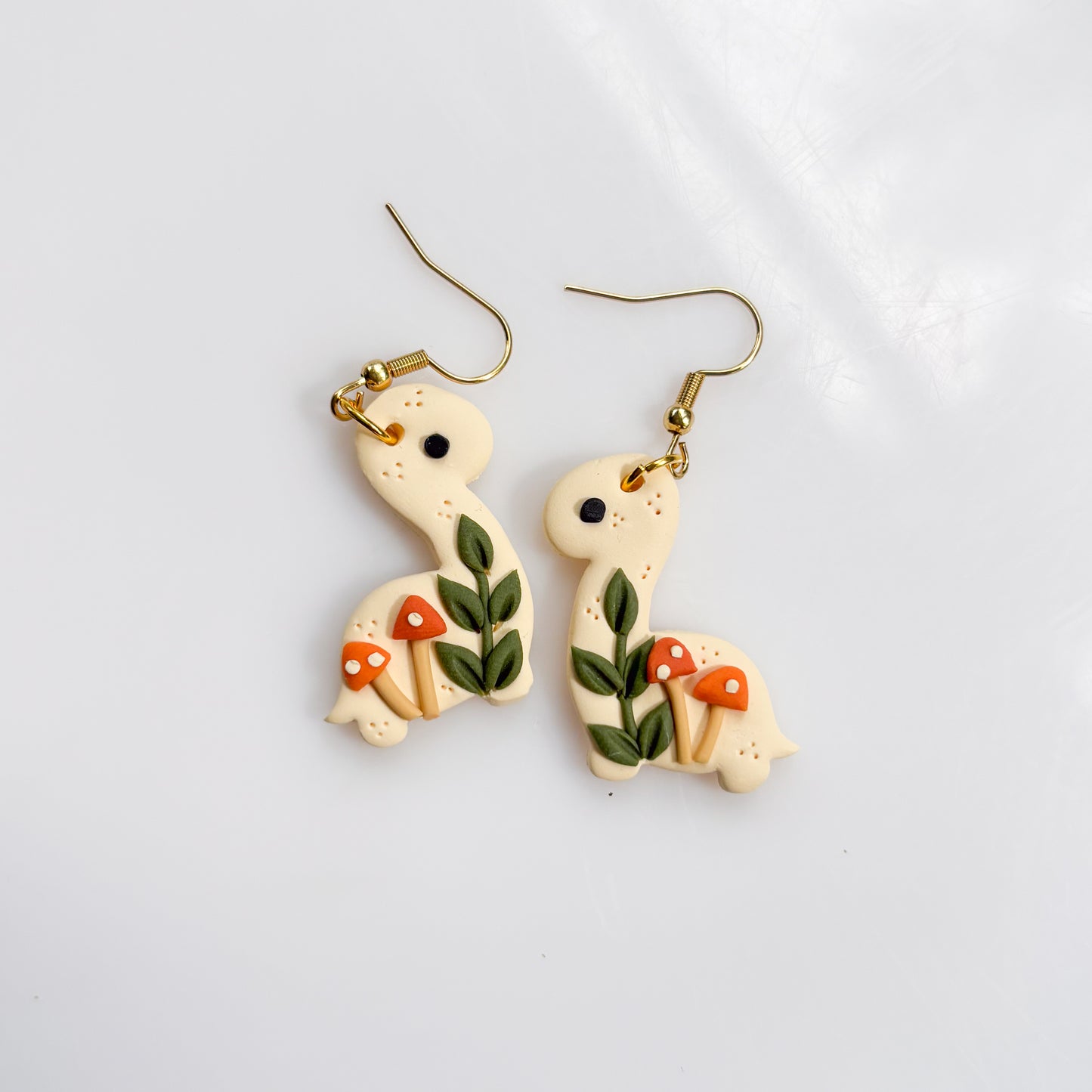 FALL MUSHROOM DINO EARRINGS