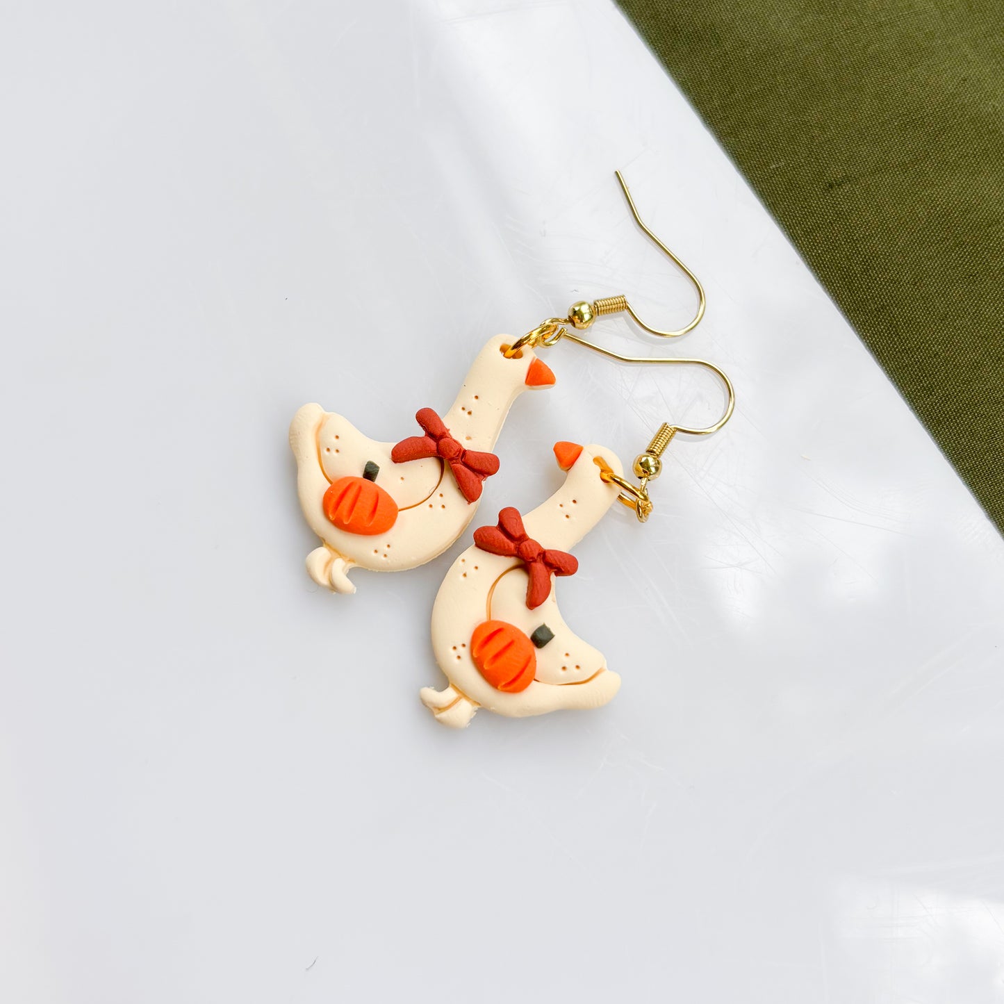 PUMPKIN GOOSE EARRINGS