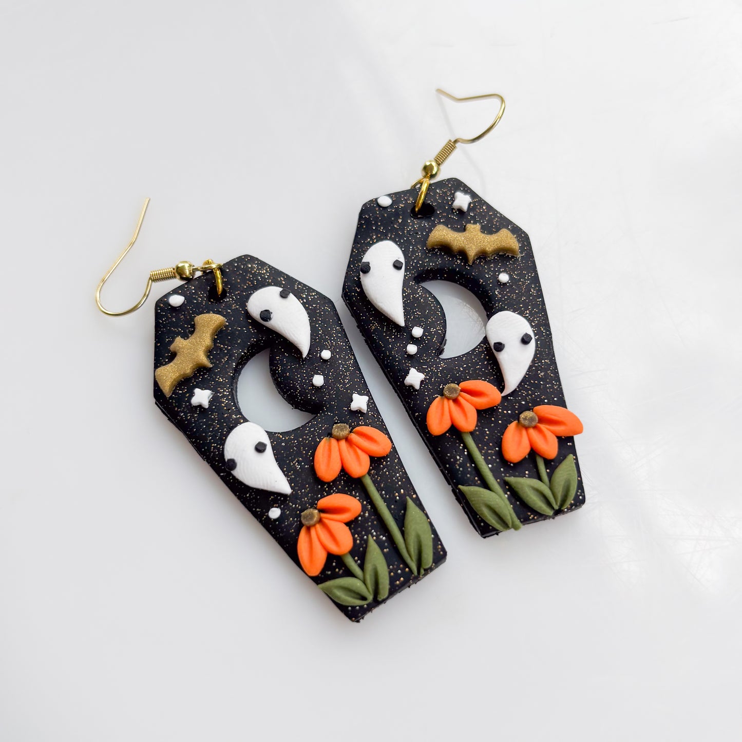 FALL GHOST COFFIN EARRINGS