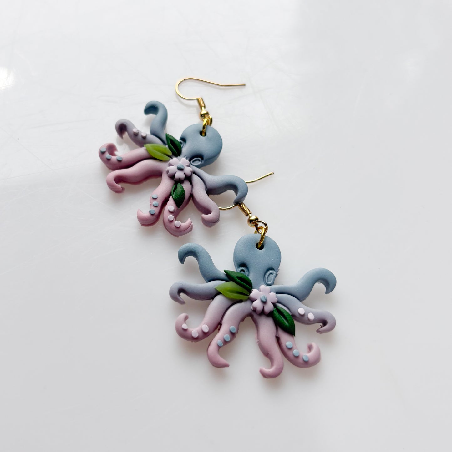 BLUE OCTOPUS EARRINGS