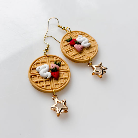 BERRY WAFFLE EARRINGS