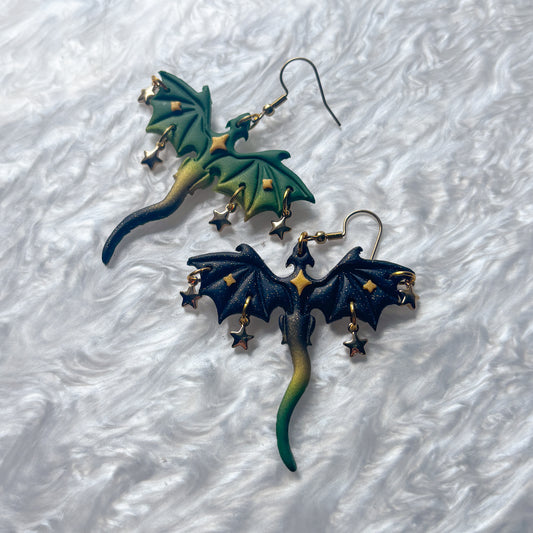GREEN DRAGON EARRINGS