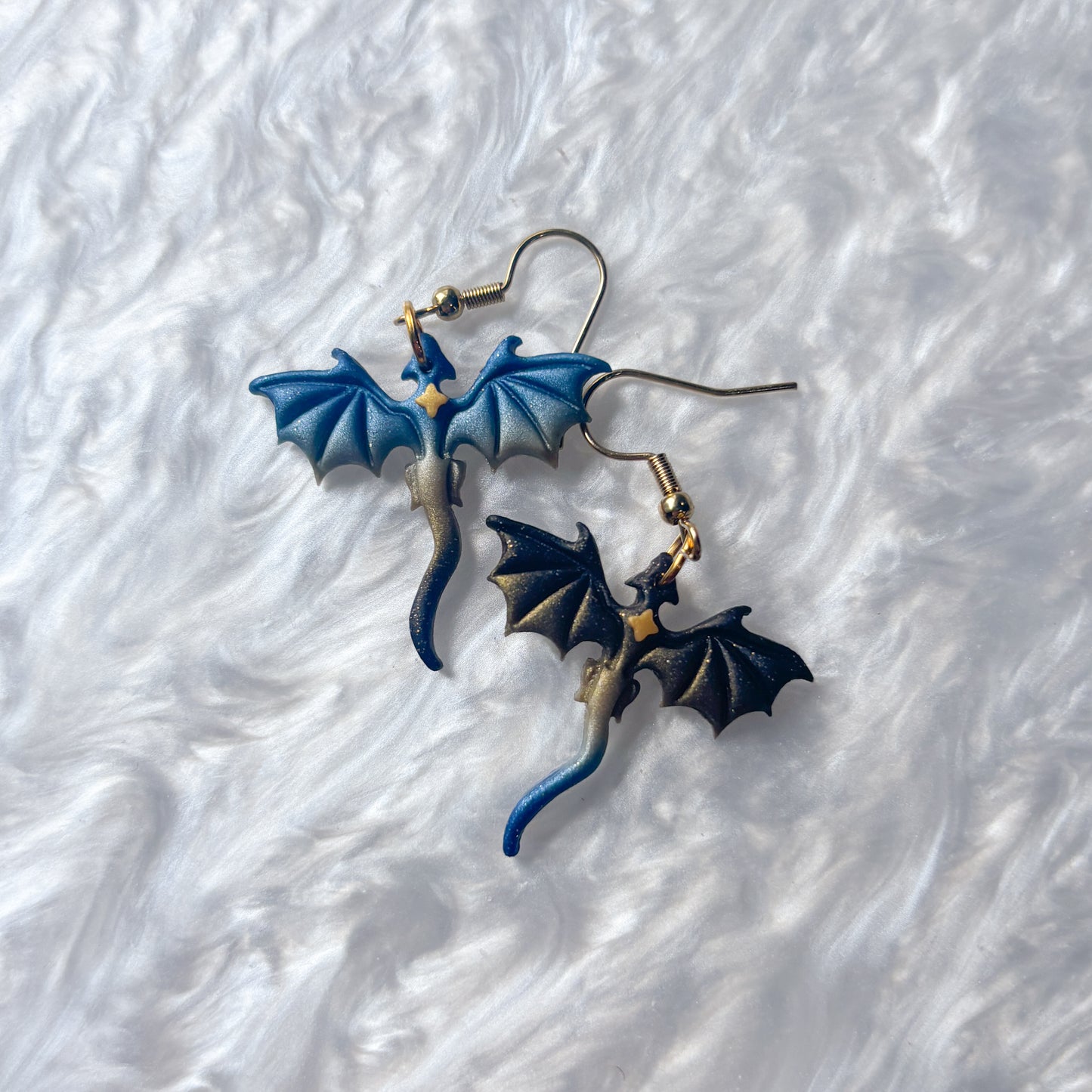STARRY SPARKLE OMBRE MINI DRAGON EARRINGS