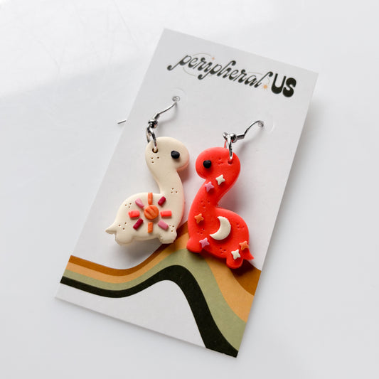 BRIGHT SUN & MOON BRONTO DINO EARRINGS