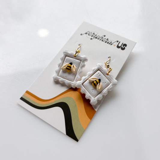 BEE STAMP EARRINGS