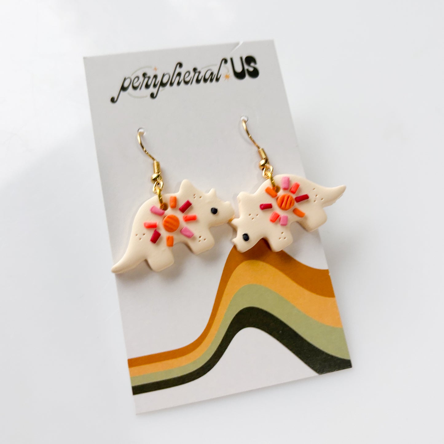 BRIGHT SUN TRICERATOPS EARRINGS