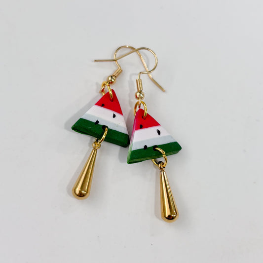 WATERMELON SLICES FOR PALESTINE EARRINGS
