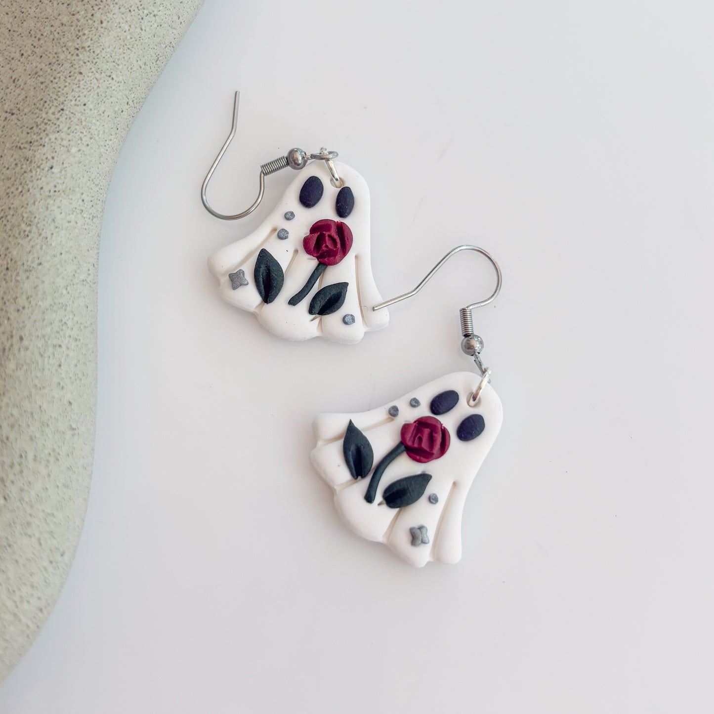 ROSE GHOST EARRINGS