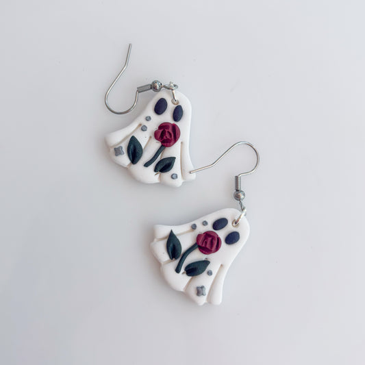 ROSE GHOST EARRINGS