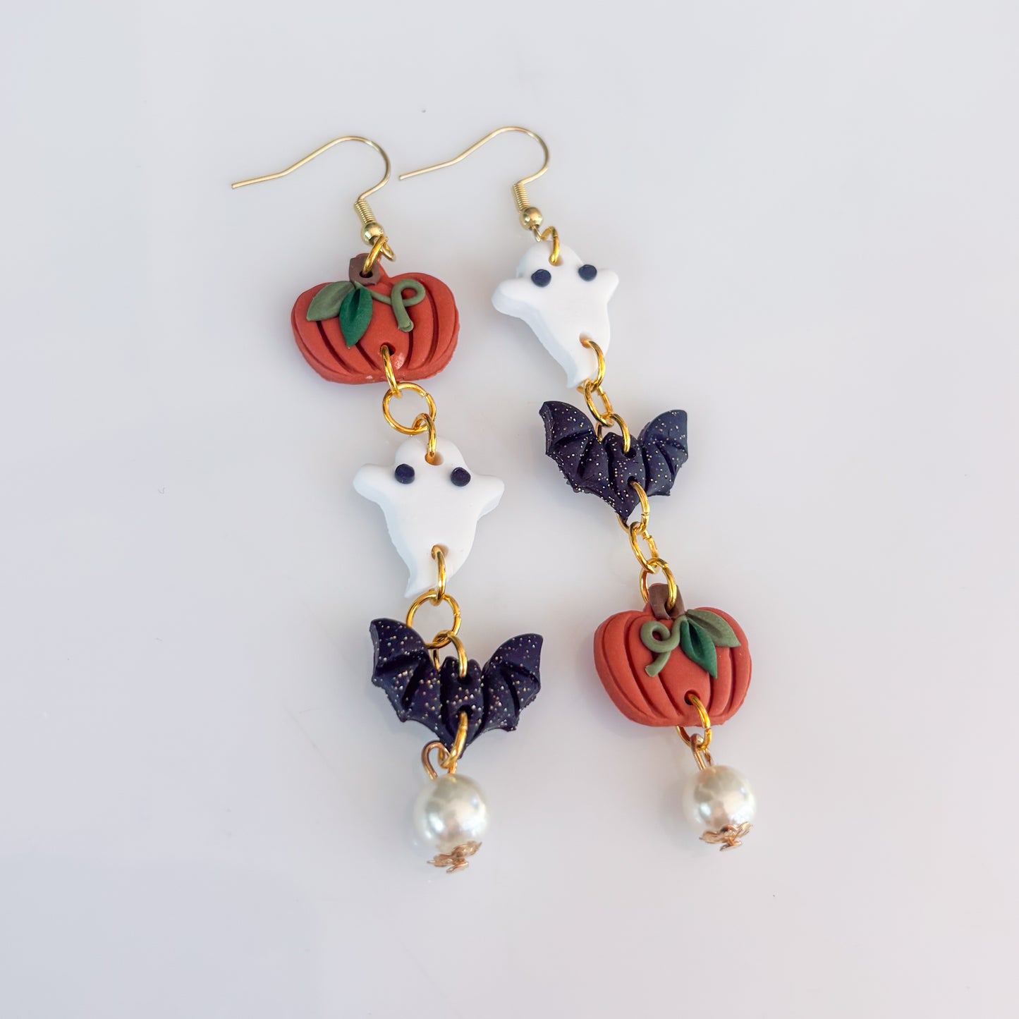 BAT GHOST PUMPKIN TRIO EARRINGS