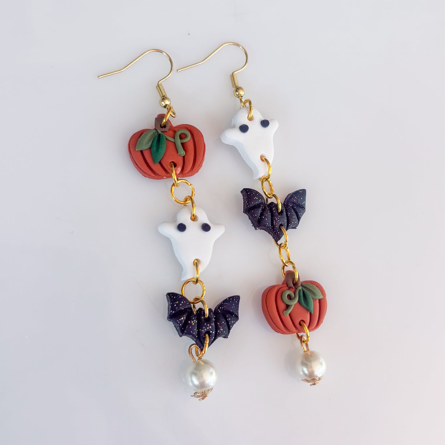 BAT GHOST PUMPKIN TRIO EARRINGS
