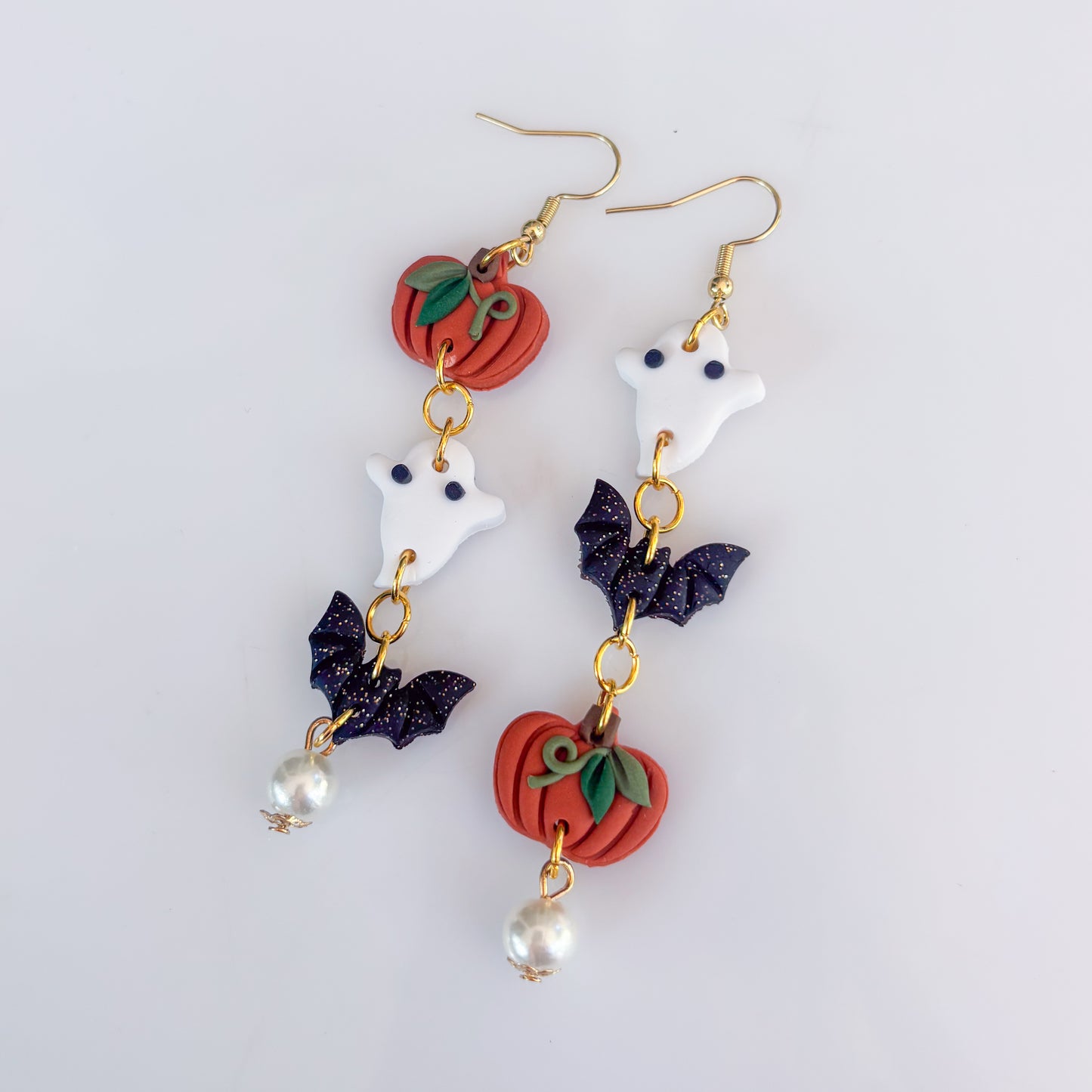 BAT GHOST PUMPKIN TRIO EARRINGS
