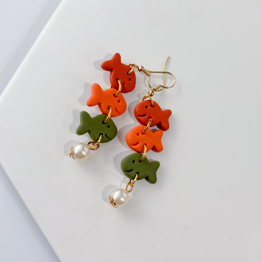 GOLDFISH TRIO EARRINGS