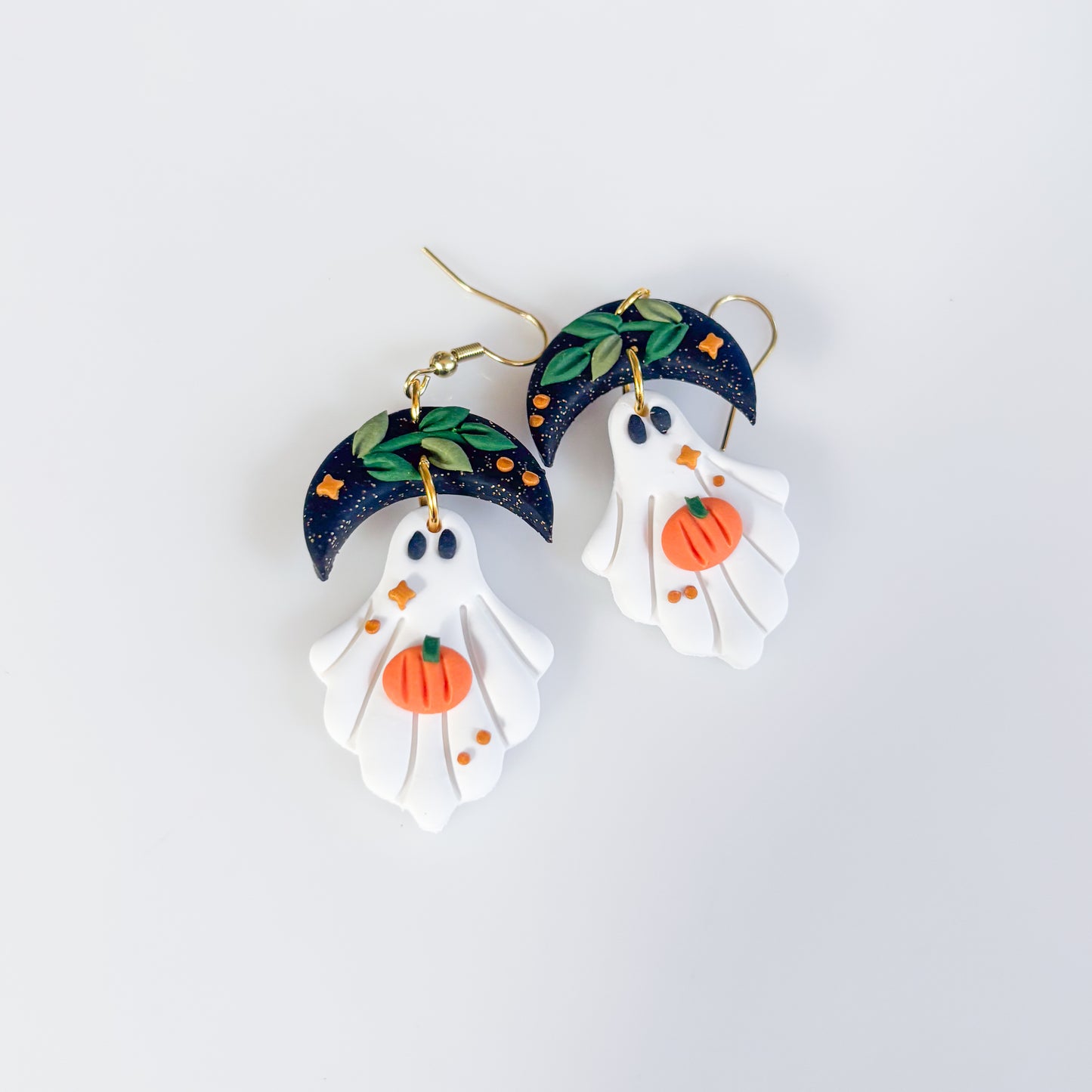 PUMPKIN MOON GHOST EARRINGS