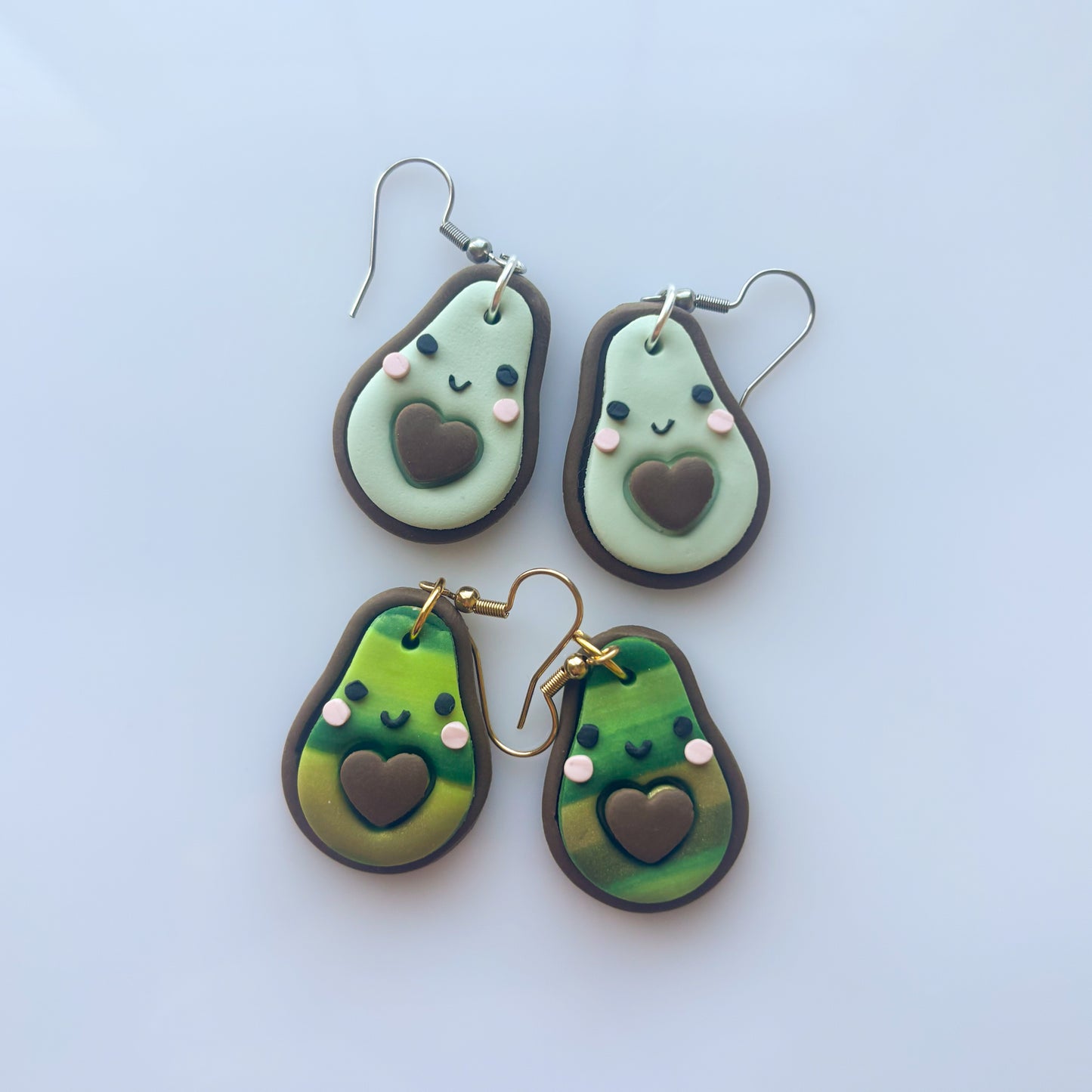 AVOCADO EARRINGS (SWIRL)