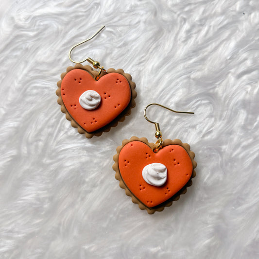 PUMPKIN PIE HEARTS EARRINGS