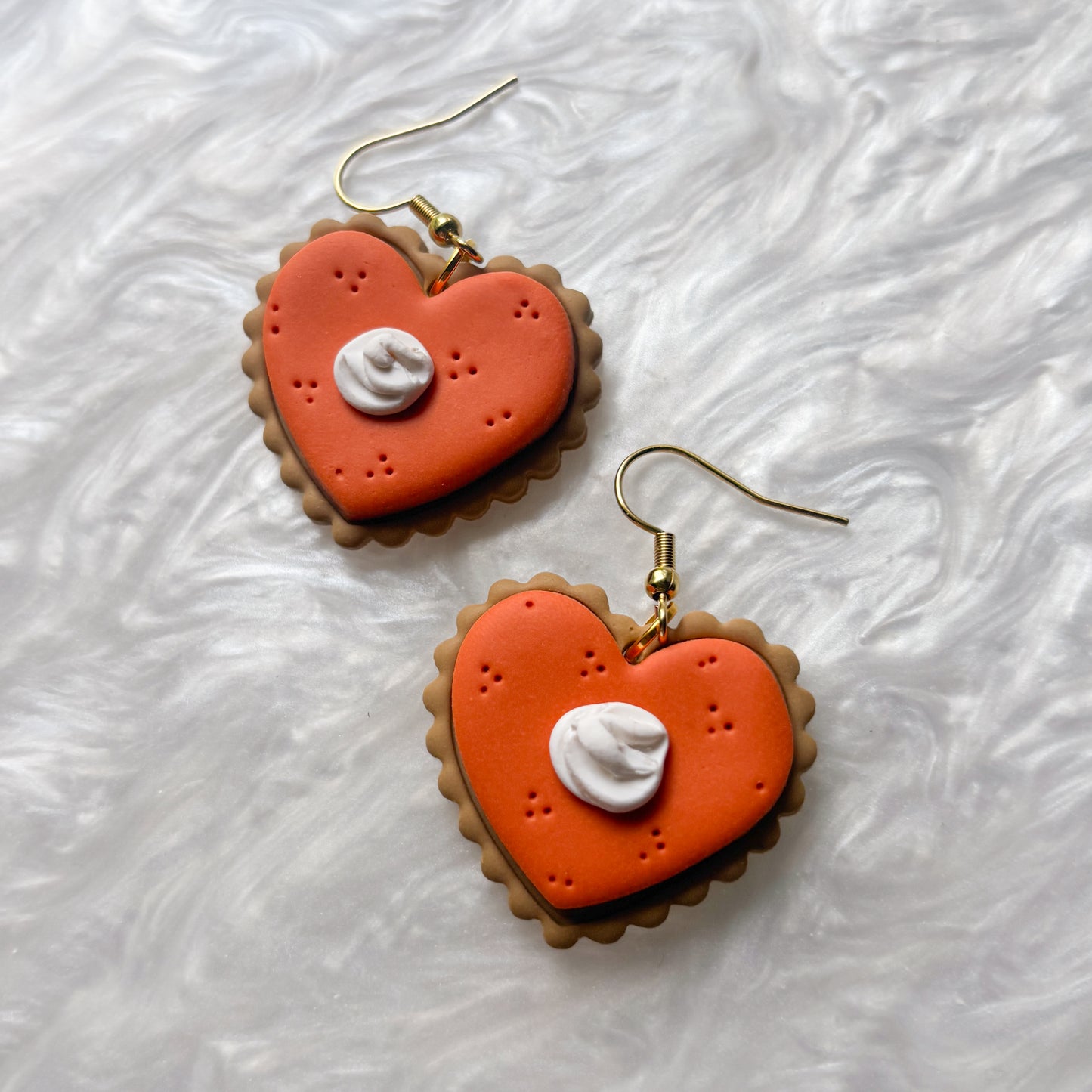 PUMPKIN PIE HEARTS EARRINGS