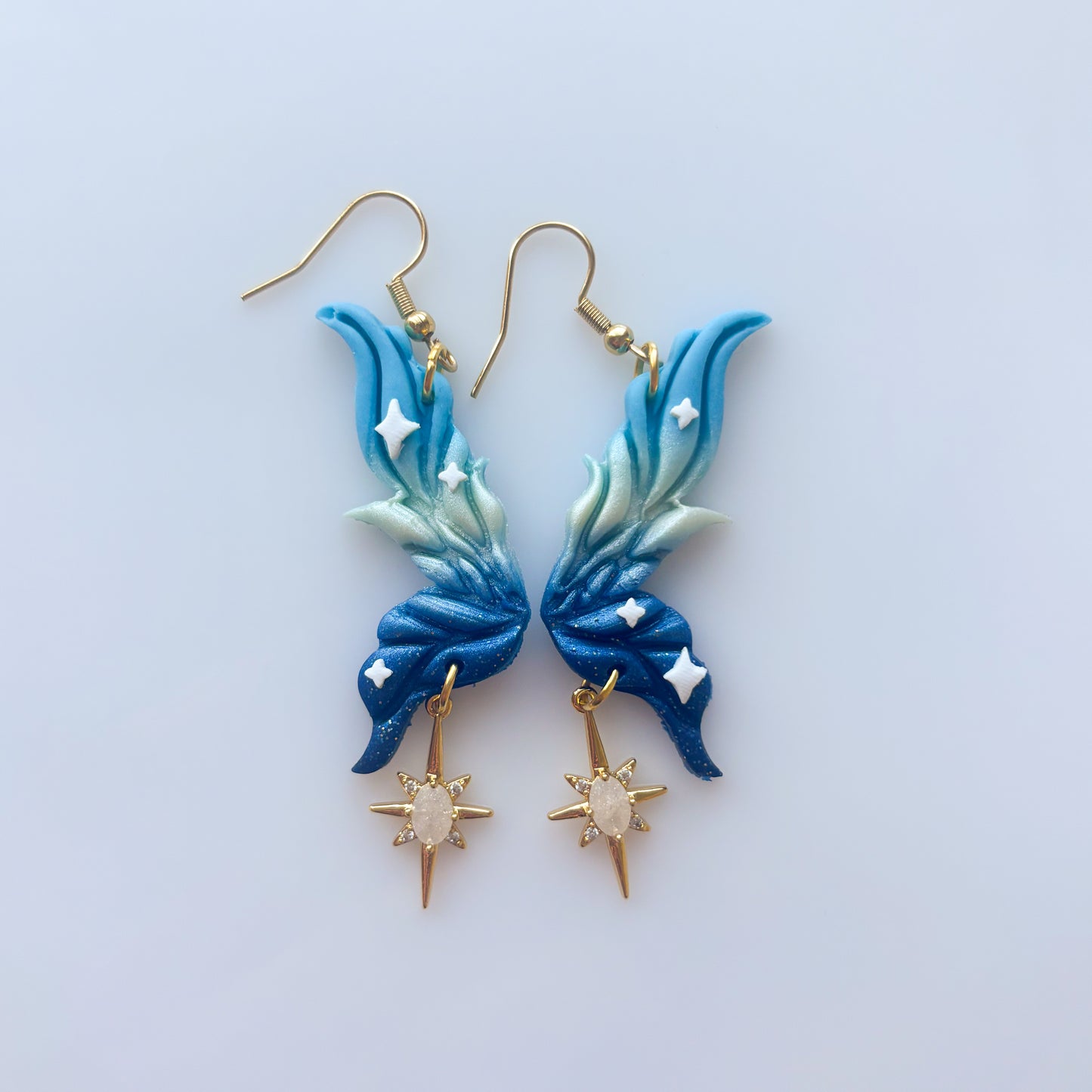 BLUE FAIRY WING EARRINGS