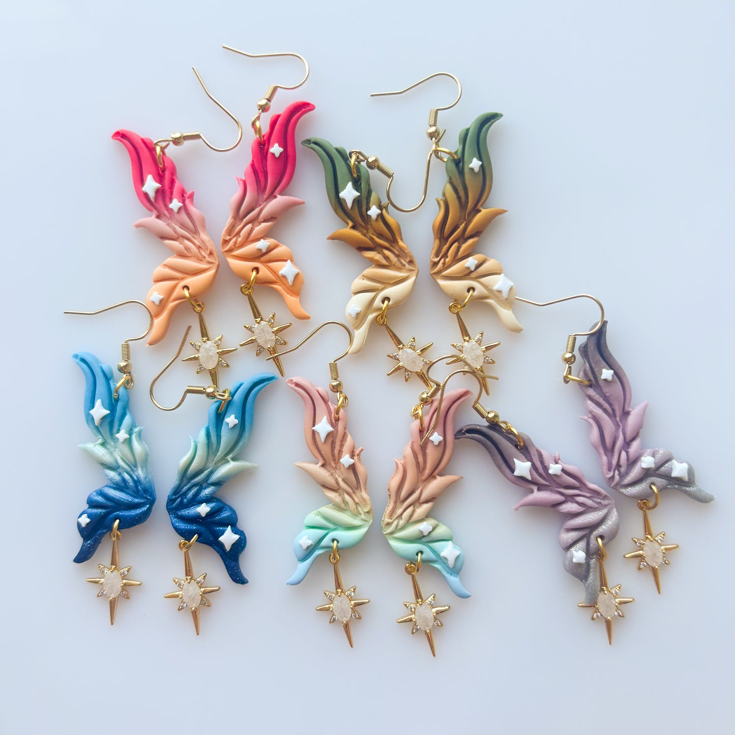 BLUE FAIRY WING EARRINGS