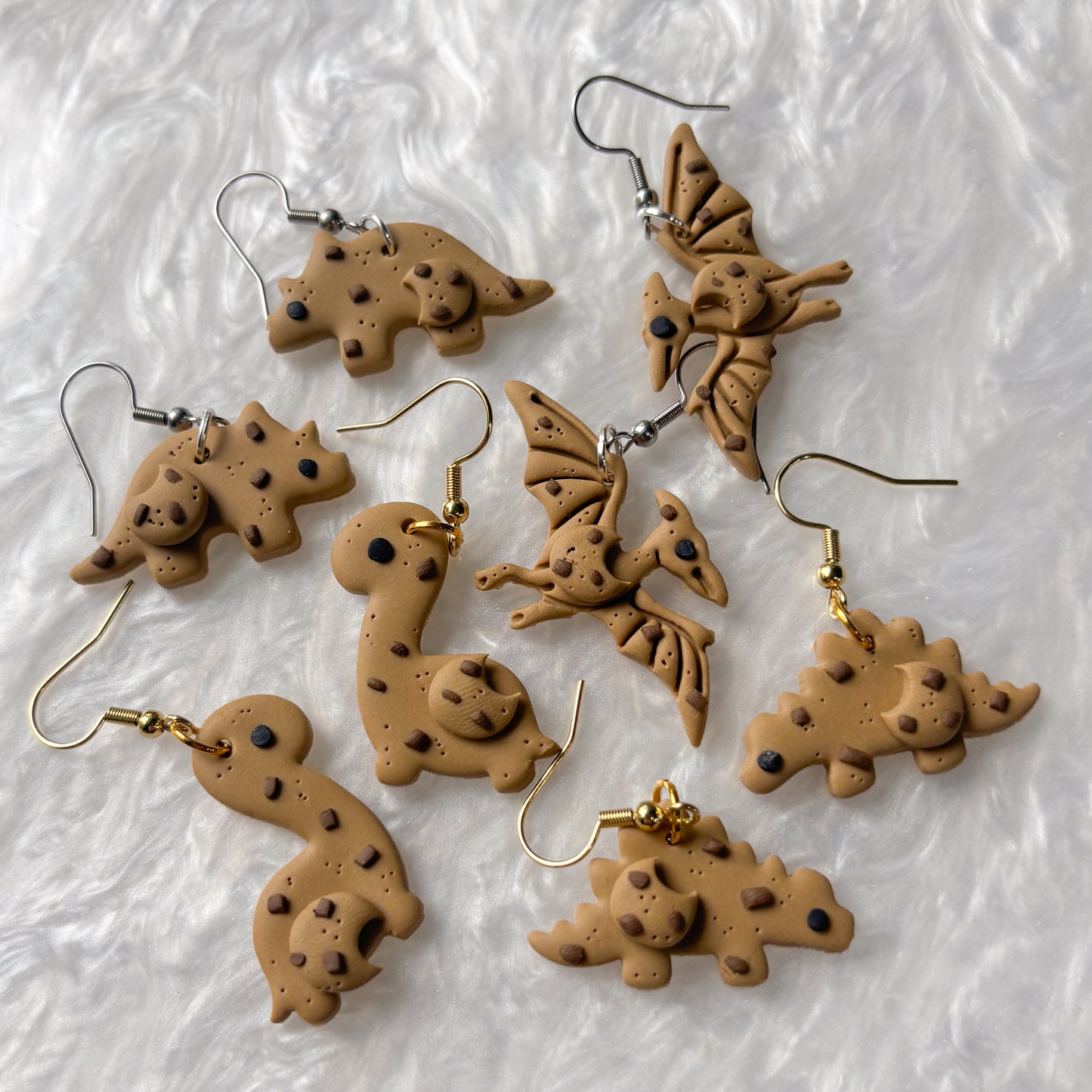 COOKIE DINO EARRINGS (TRICERATOPS)