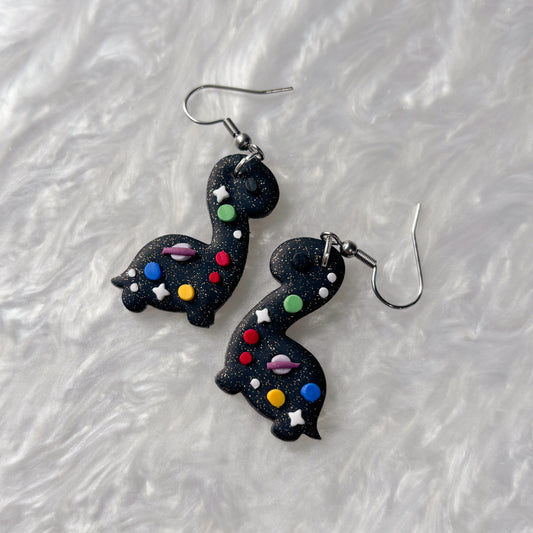 SPACE DINO EARRINGS (BRONTO)