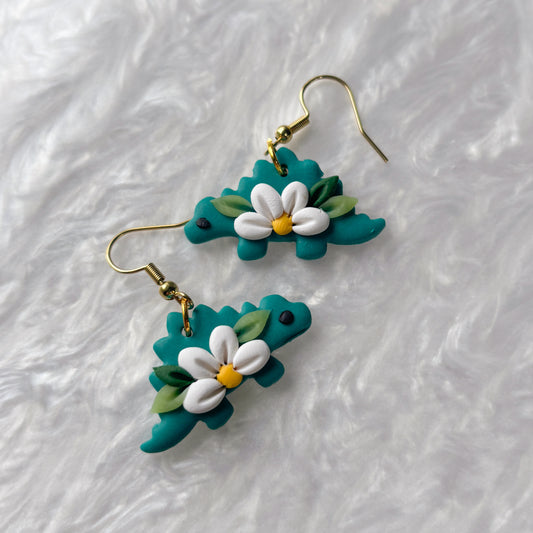DAISY DINO EARRINGS (STEGOSAURUS)