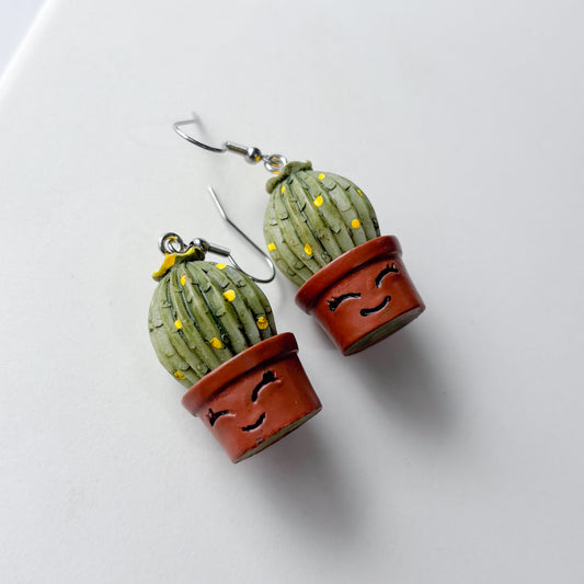 SMILEY CACTUS CHARM EARRINGS